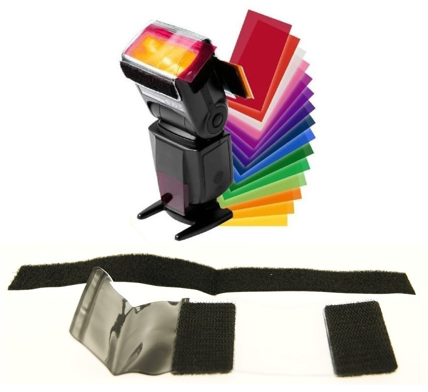 12 Colours Flash Diffuser Colour Gel Set